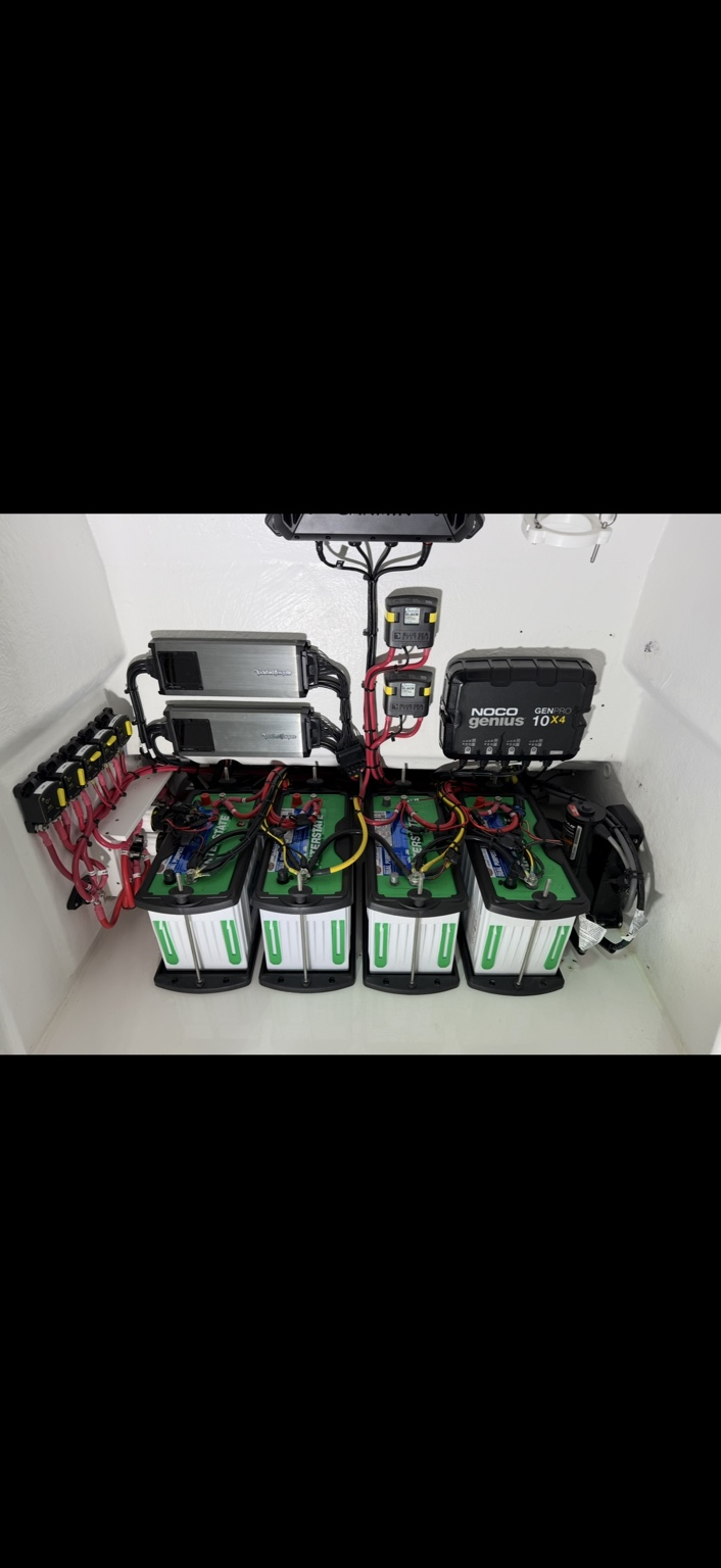 Marine battery and charging system installation
